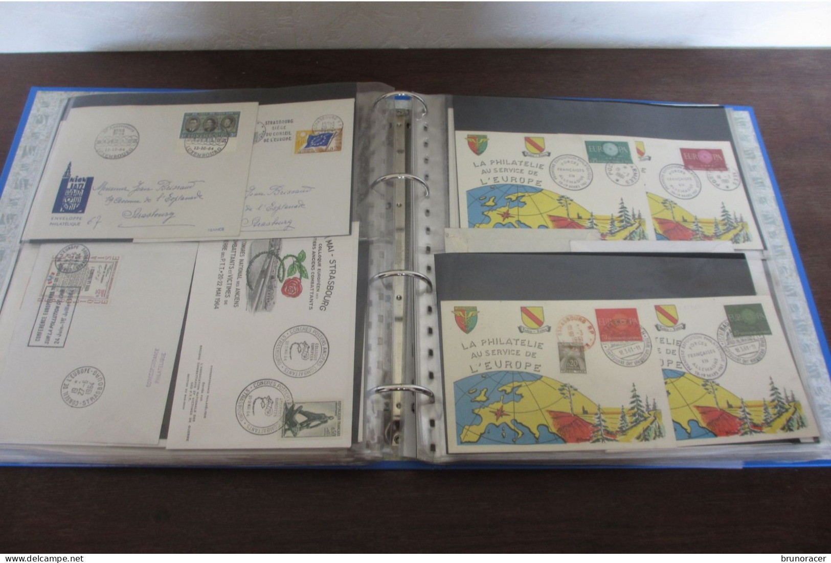 IMPORTANTE COLLECTION EUROPA SURTOUT FRANCE SUR FDC/CARTES MAXIMUM ET DOCUMENTS DANS 2 GROS CLASSEURS VOIR SCANS