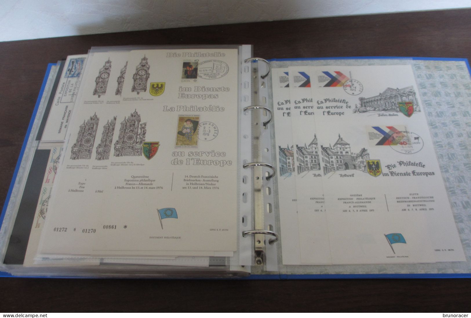 IMPORTANTE COLLECTION EUROPA SURTOUT FRANCE SUR FDC/CARTES MAXIMUM ET DOCUMENTS DANS 2 GROS CLASSEURS VOIR SCANS