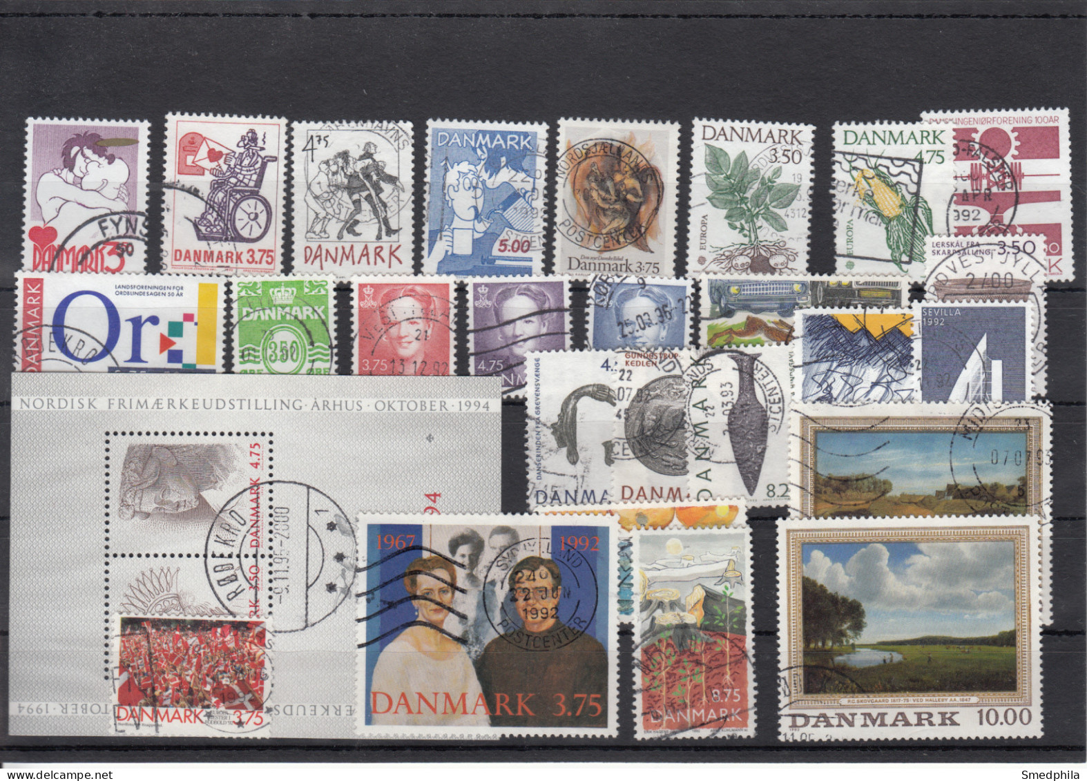 Denmark 1992 - Full Year Used - Años Completos