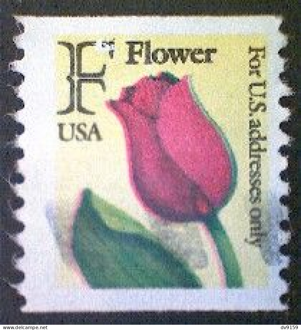 United States, Scott #2518, Used(o) Coil, 1991, Rate Change "F" Tulip , (29¢) - Oblitérés