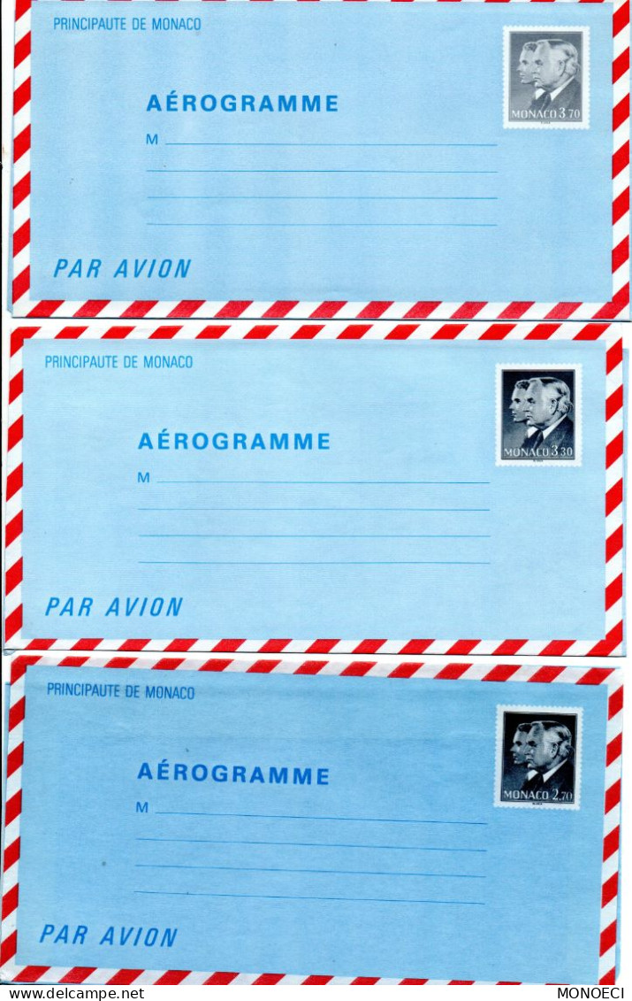 MONACO -- MONTE CARLO -- Monégasque -- Entiers Postaux -- Aérogrammes -- Princes Rainier III Et Albert - Postwaardestukken