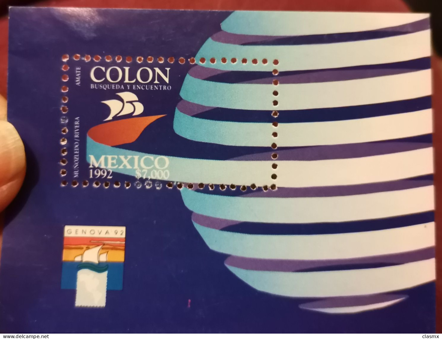 1992 Mexico Colon Genova World Sheet MNH Ship Carabela - Messico