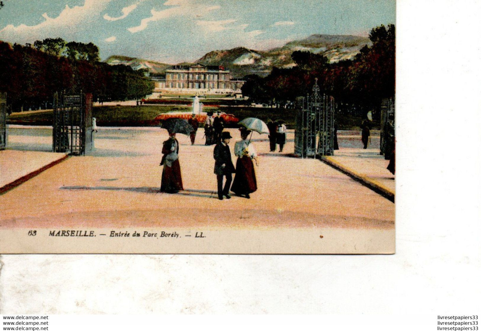 CPA (13) Marseille Entrée Du Parc Borély - Parks, Gärten