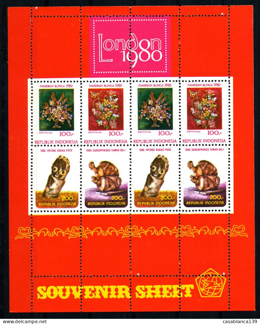 Indonesia LONDON  1980 S/S, Mi 964-07, Bl. 35, MNH, Mi. 20€ - Indonesia