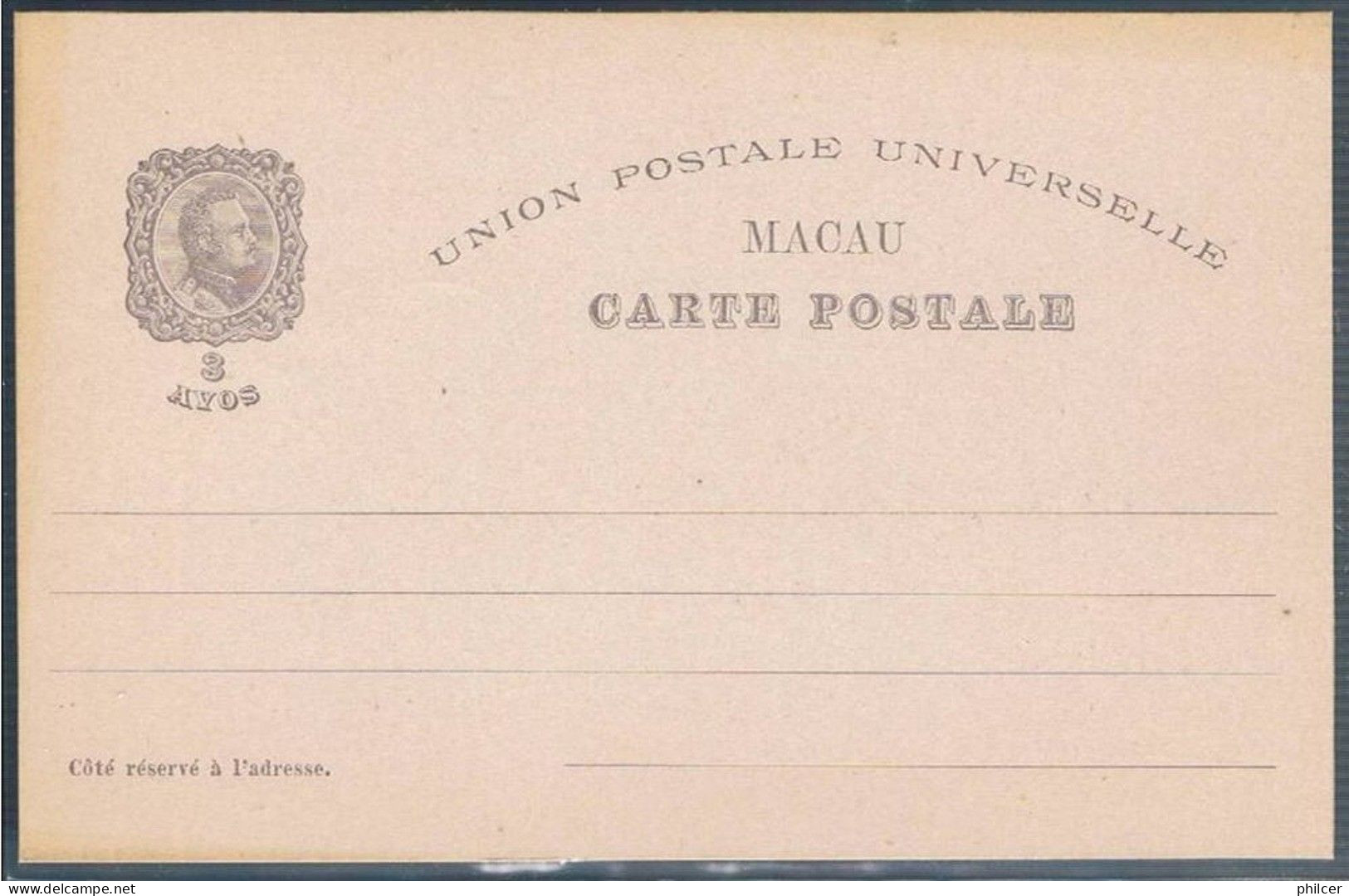 Macau, Bilhete Postal Castelo Da Pena Cintra - Briefe U. Dokumente