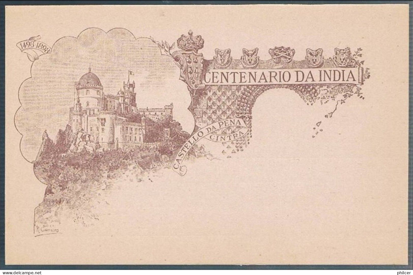 Macau, Bilhete Postal Castelo Da Pena Cintra - Lettres & Documents