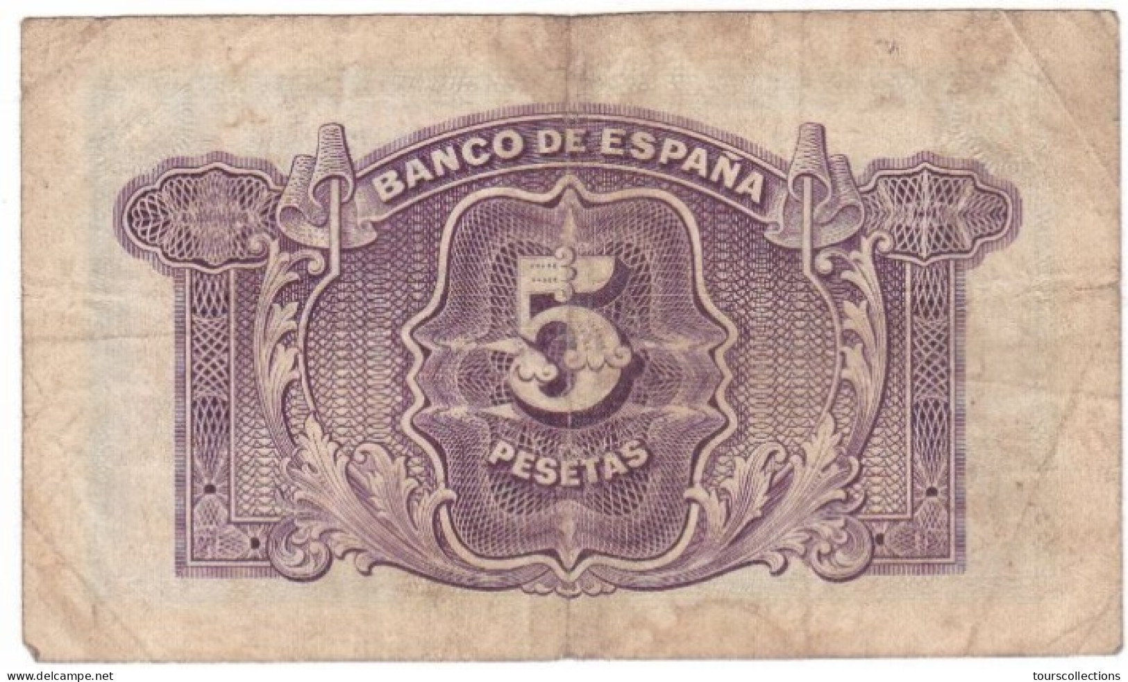 ESPAGNE - 5 PESETAS 1935 - Femme Couronnée Allégorie De La République N° Série A4705507 Série A - 5 Pesetas