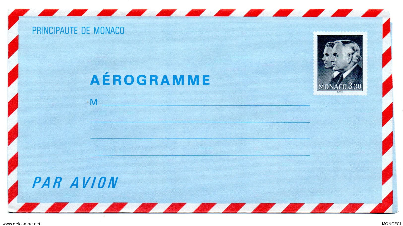 MONACO -- MONTE CARLO -- Monégasque -- Entier Postal -- Aérogramme -- Princes Rainier III Et Albert 3 F.30 - Entiers Postaux