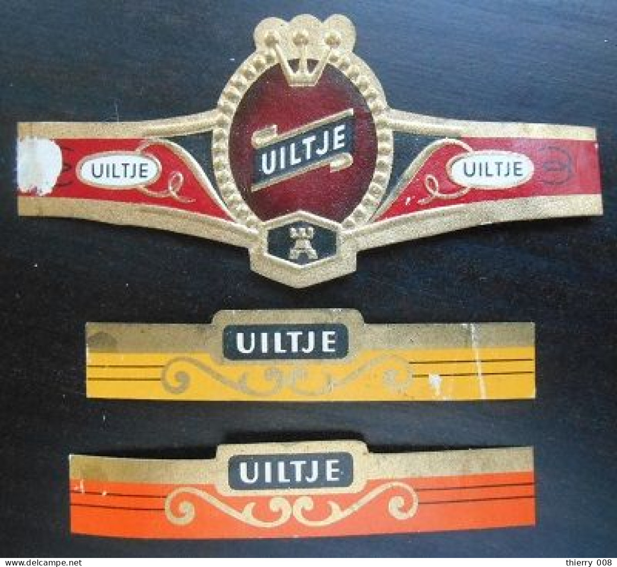 Q49 Bague Bagues Cigare Cigares  Uiltje  3 Pièces - Cigar Bands