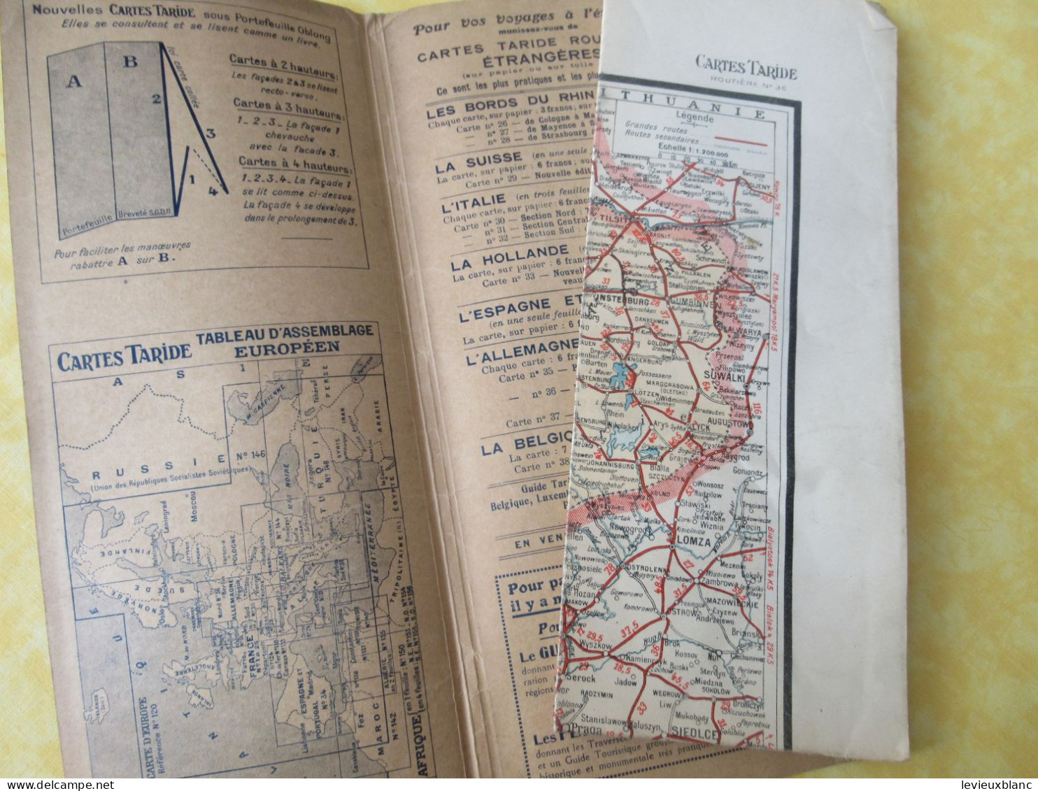 Carte Routière Ancienne /TARIDE N°36/ Allemagne Du Nord/Carte De La POLOGNE à Berlin /Vers 1935-1940       PGC559 - Toerisme