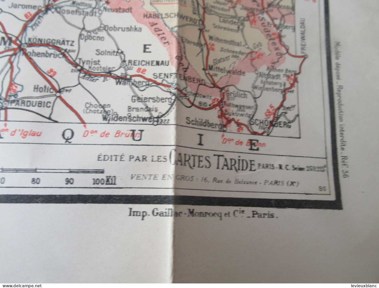 Carte routière ancienne /TARIDE N°36/ Allemagne du Nord/Carte de la POLOGNE à Berlin /Vers 1935-1940       PGC559