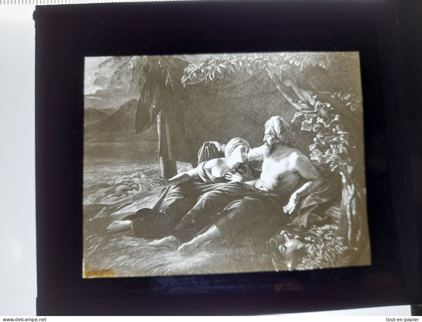 Plaque De Verre Positif - Tardieu - Ruth Et Booz - D'après Hersent - Archives Courboin - Diapositivas De Vidrio
