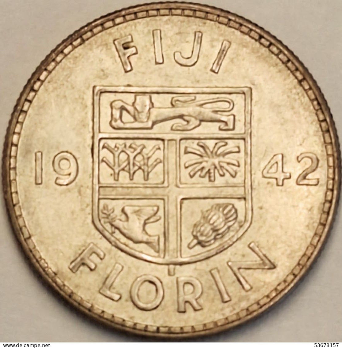 Fiji - Florin 1942 S, KM# 13a, Silver (#3875) - Fidschi