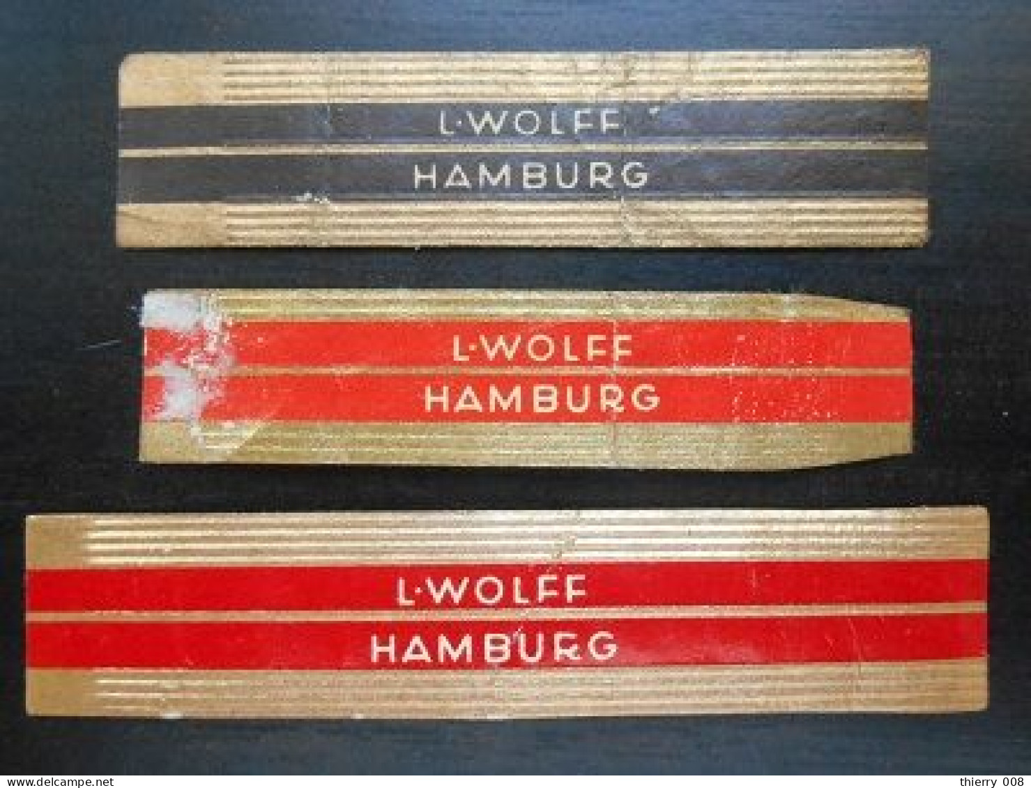 Q95 Bague Bagues Cigare Cigares  Wolff Hamburg  3 Pièces - Bagues De Cigares