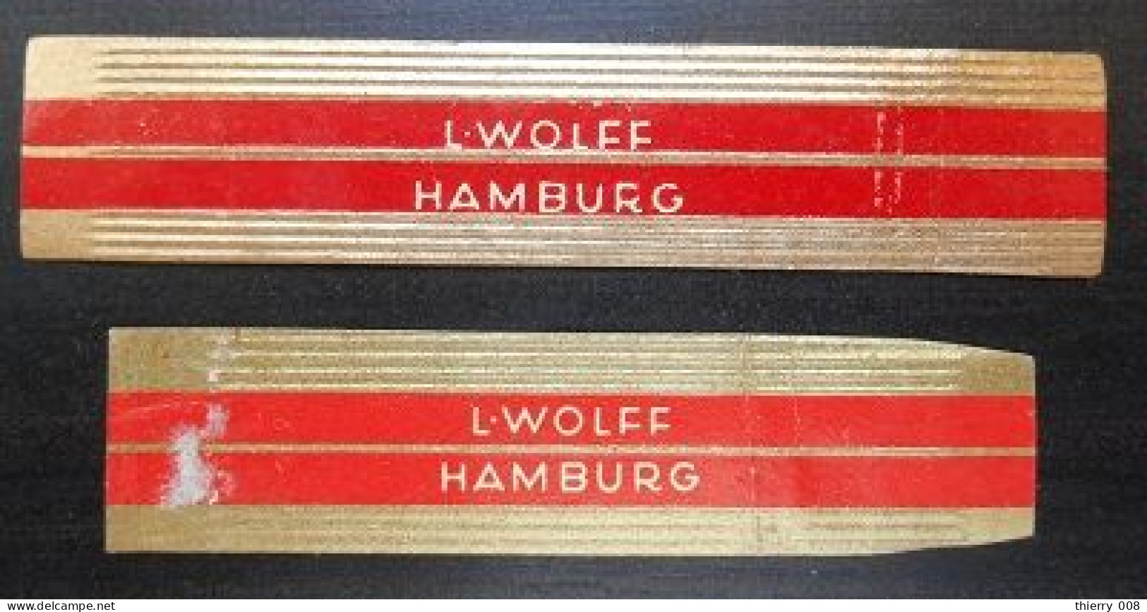 Q97 Bague Bagues Cigare Cigares  Wolff Hamburg  2 Pièces - Sigarenbandjes
