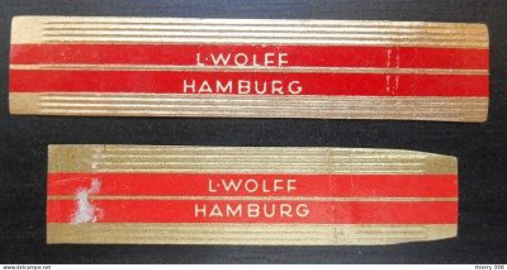 Q97 Bague Bagues Cigare Cigares  Wolff Hamburg  2 Pièces - Bagues De Cigares