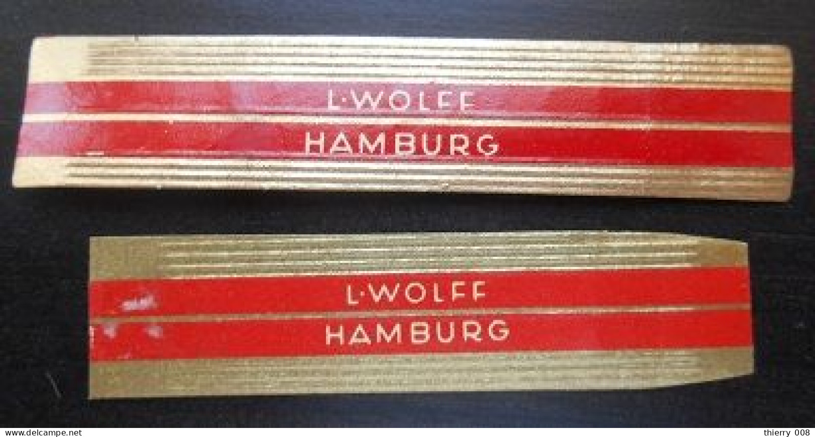 Q98 Bague Bagues Cigare Cigares  Wolff Hamburg  2 Pièces - Sigarenbandjes