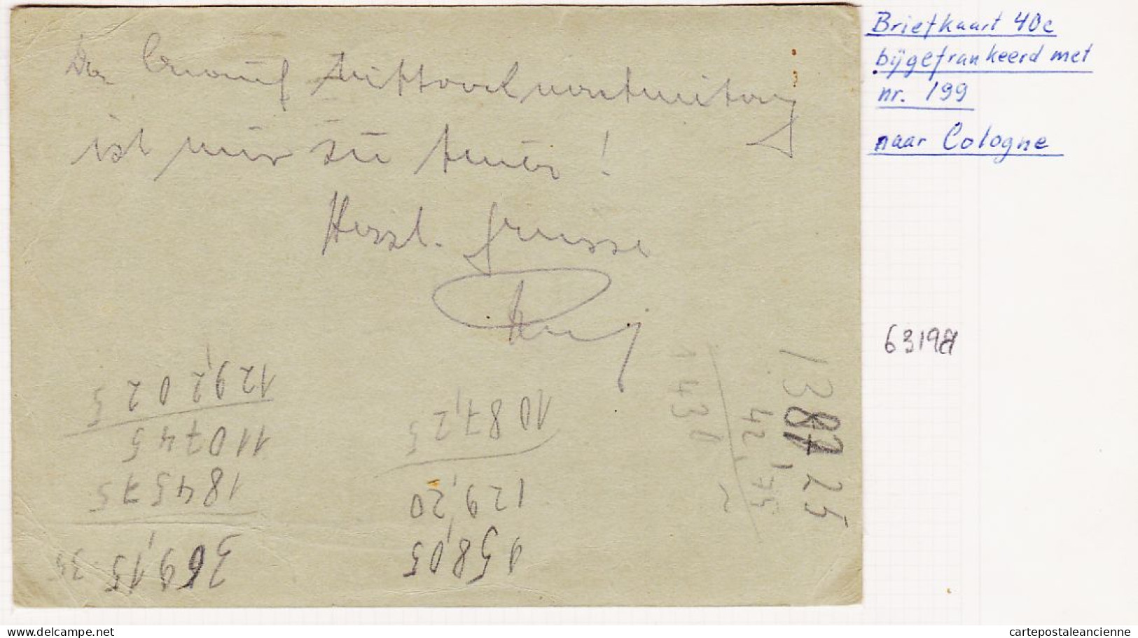 16549 / Carte-Lettre 1929 Affranchissement Complément Timbre  Pour COLOGNE  - Cartes-lettres