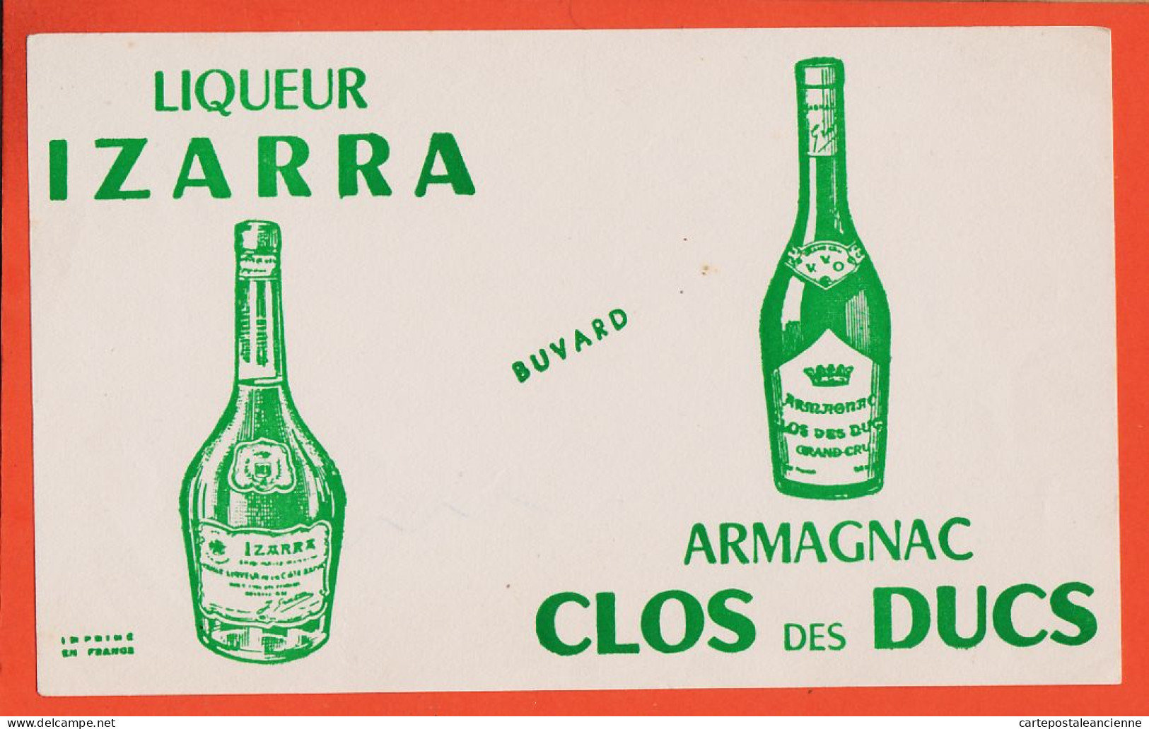16947 / Liqueur IZARRA Armagnac CLOS Des DUCS Buvard-Blotter - Schnaps & Bier