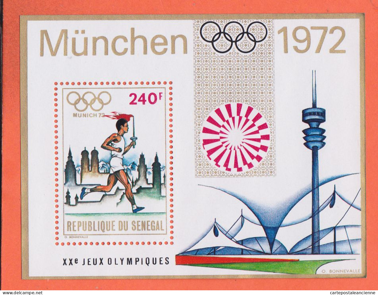 16530 / SENEGAL Feuillet Bloc Yvert-Tellier Y-T P.A N° 10 XXe Jeux Olympiques MUNCHEN 1972 J.O Munich Luxe MNH** - Senegal (1960-...)