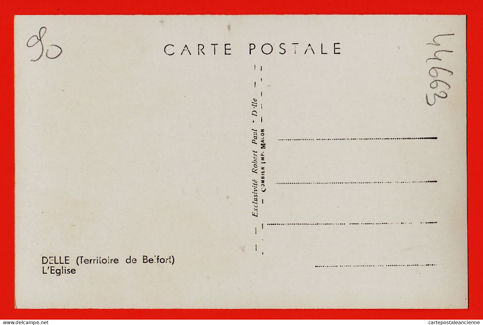 16870 / DELLE (90) L ' Eglise 1930s Territoire De BELFORT Photo-Bromure Exclusivité Robert PAUL - Delle