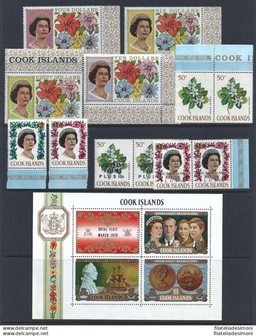 1967-70 ISOLE COOK - Yv. N° 137/256 + BF  MNH**  € 340 - Lots & Serien