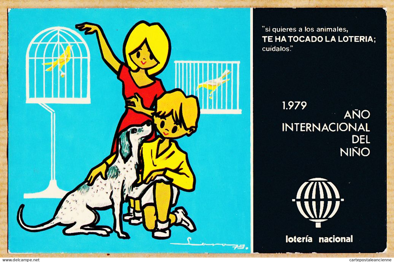 16946 / Loteria Nacional 1979 Ano International Del Nino De E. LARA Série L N°7 Loterie Nationale Espagnole - Autres & Non Classés