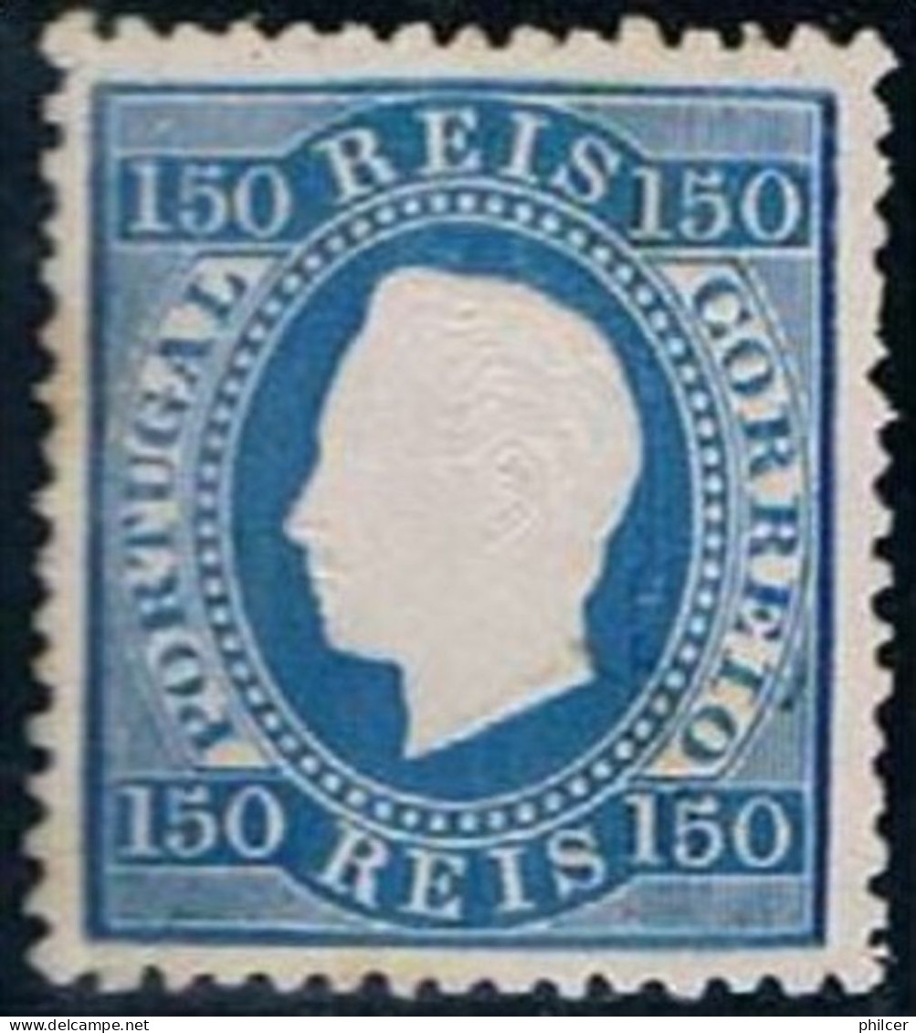Portugal, 1870/6, # 45 Dent. 12 1/2, Papel Liso, MNG - Nuevos