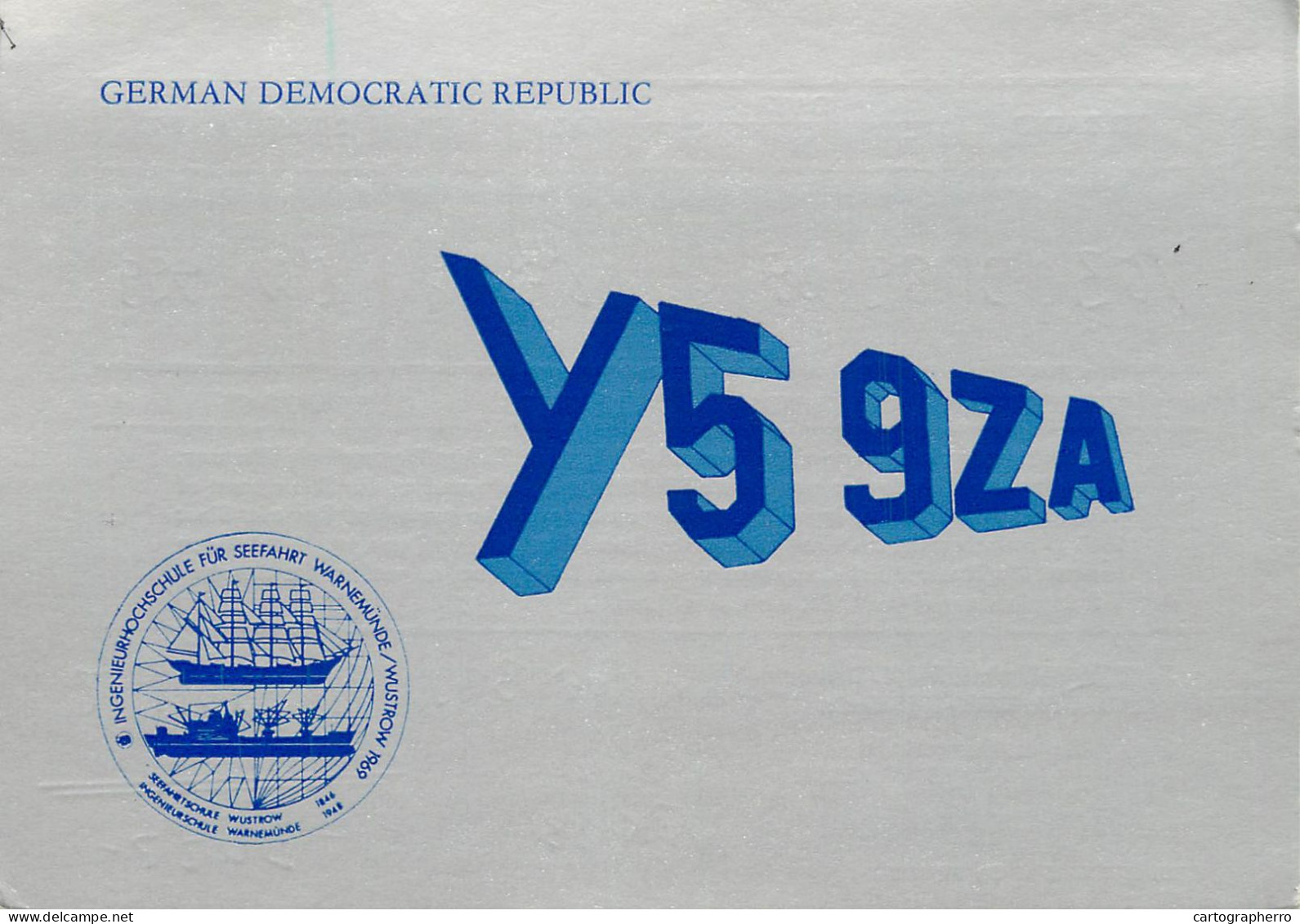German Democratic Republic Radio Amateur QSL Card Y03CD Y59ZA 1984 - Radio Amatoriale
