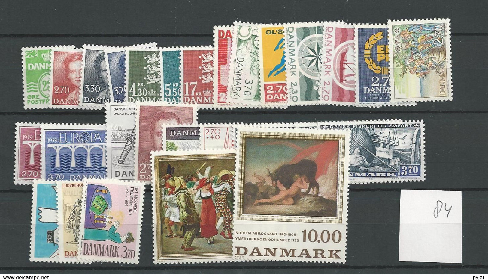 1984 MNH Denmark, Year Complete, Postfris** - Ganze Jahrgänge