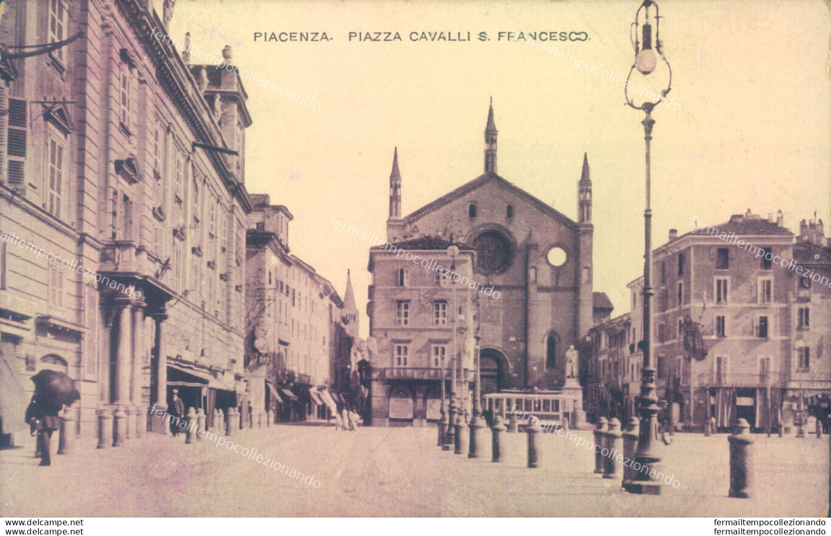 Z445 Cartolina Piacenza Citta'  Piazza Cavalli S.francesco - Piacenza