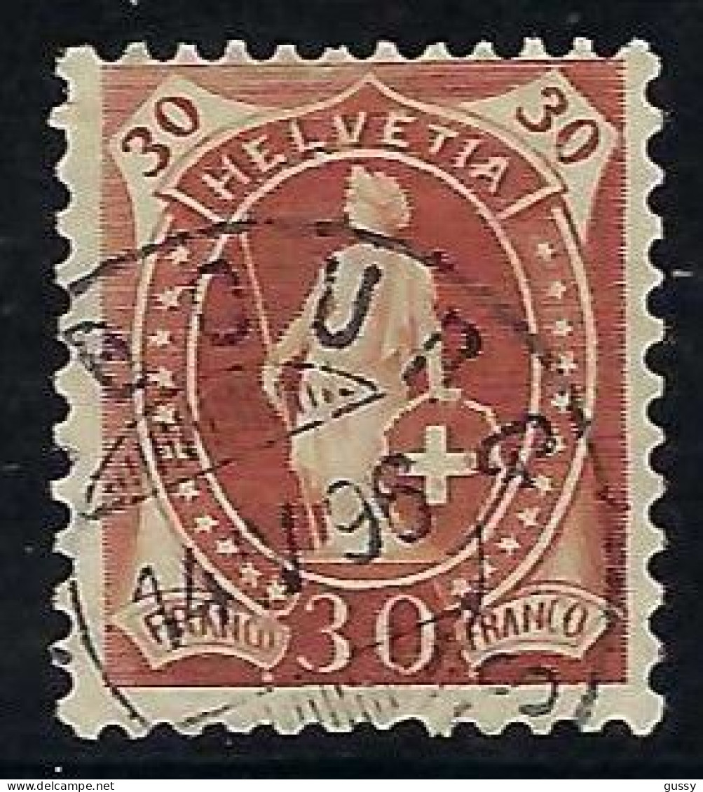 SUISSE 1891-98: Le ZNr. 68C, Obl. CAD "Fribourg" Brun Clair - Gebraucht