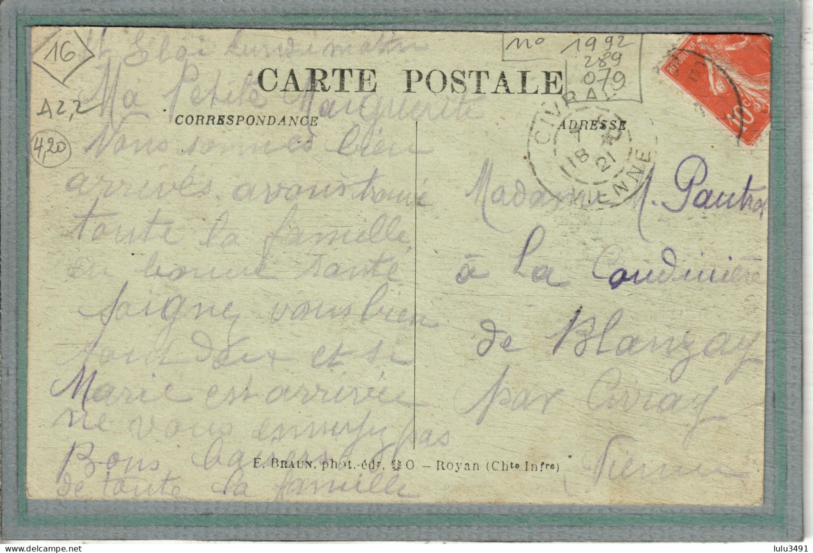 CPA - (16) RUFFEC - Mots Clés: Hôpital Auxiliaire, Complémentaire, Temporaire N° 34 Bis - 1914 / 19 - Ruffec