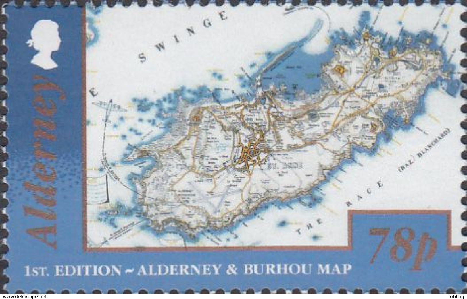 Alderney 2017 Lighthouses 1st. Edition Alderney Map Michel 577 - Fari