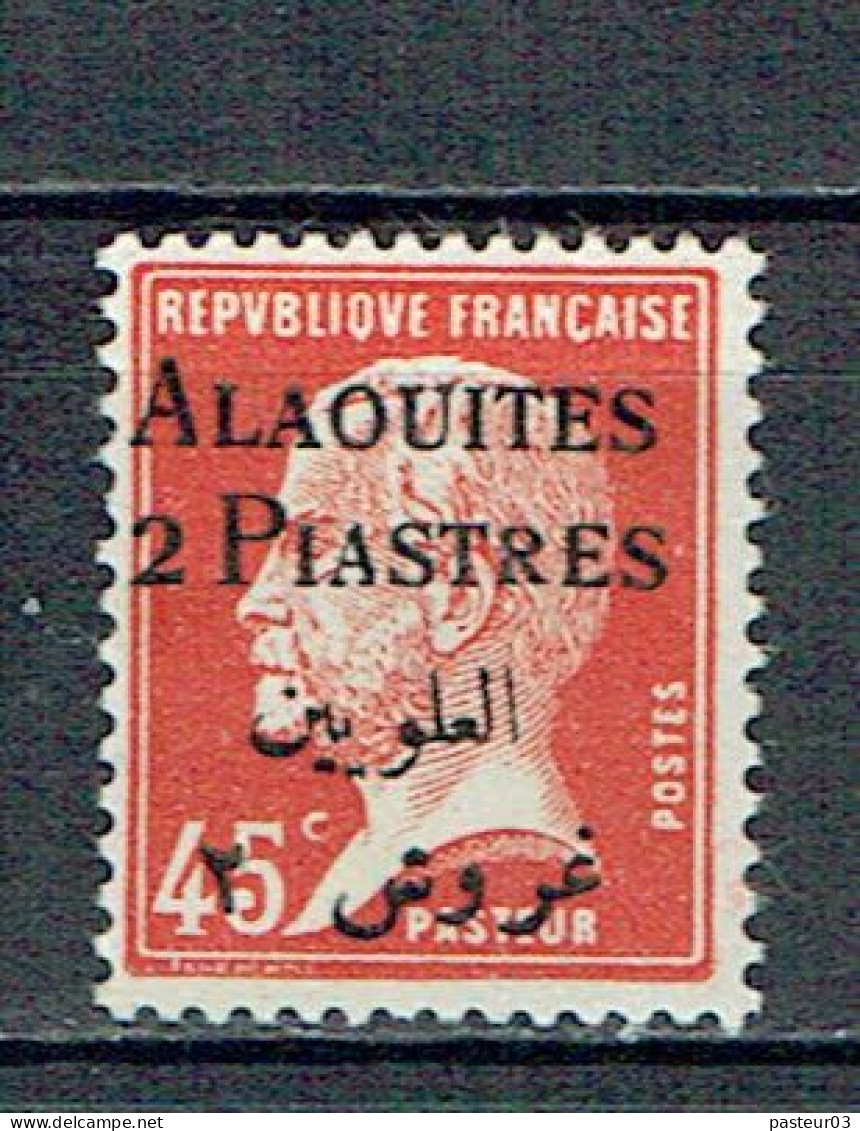 19 Alaouites  Pasteur 45 C. Rouge Variété 3 Espace Entre 2 Et Piastres Charnière - Nuevos