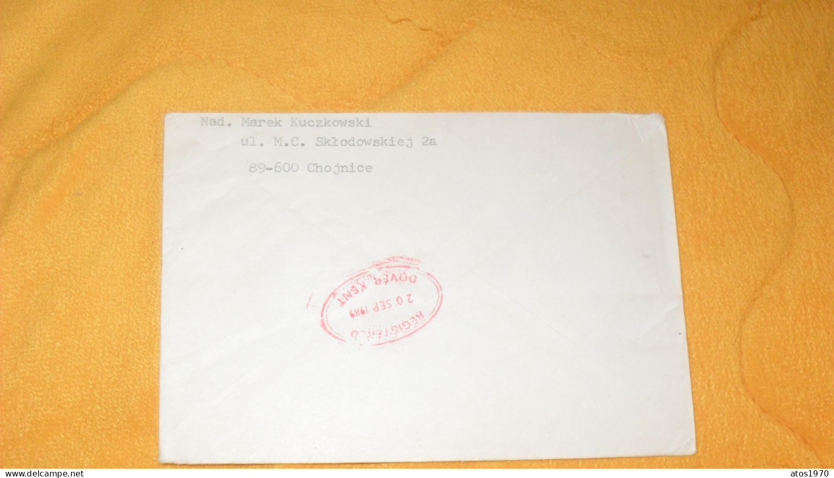 ENVELOPPE DE 1989../ RECOMMANDE R 001858 SZCZECIN 6 POLOGNE POUR LONDON + TIMBRES X3 - Storia Postale