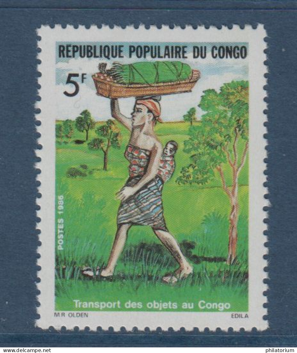 Congo, **, Yv 776, Mi 1037, SG 1032, Méthode Traditionnelle De Transport, - Mint/hinged