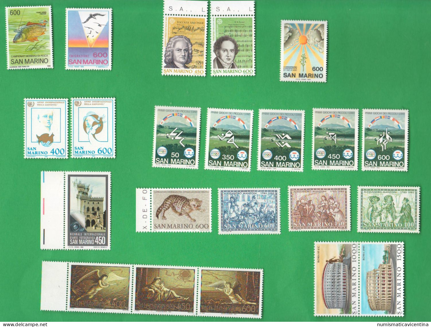 San Marino 1985 Annata Completa 22 Francobolli Valori NUOVI ** Stamps Saint Marin - Unused Stamps