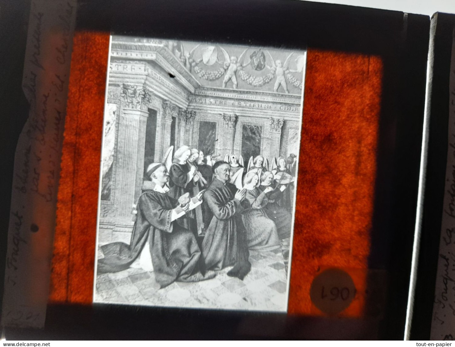 Plaque De Verre Positif -  Jean Fouquet - Livre Des Heures - Diapositivas De Vidrio