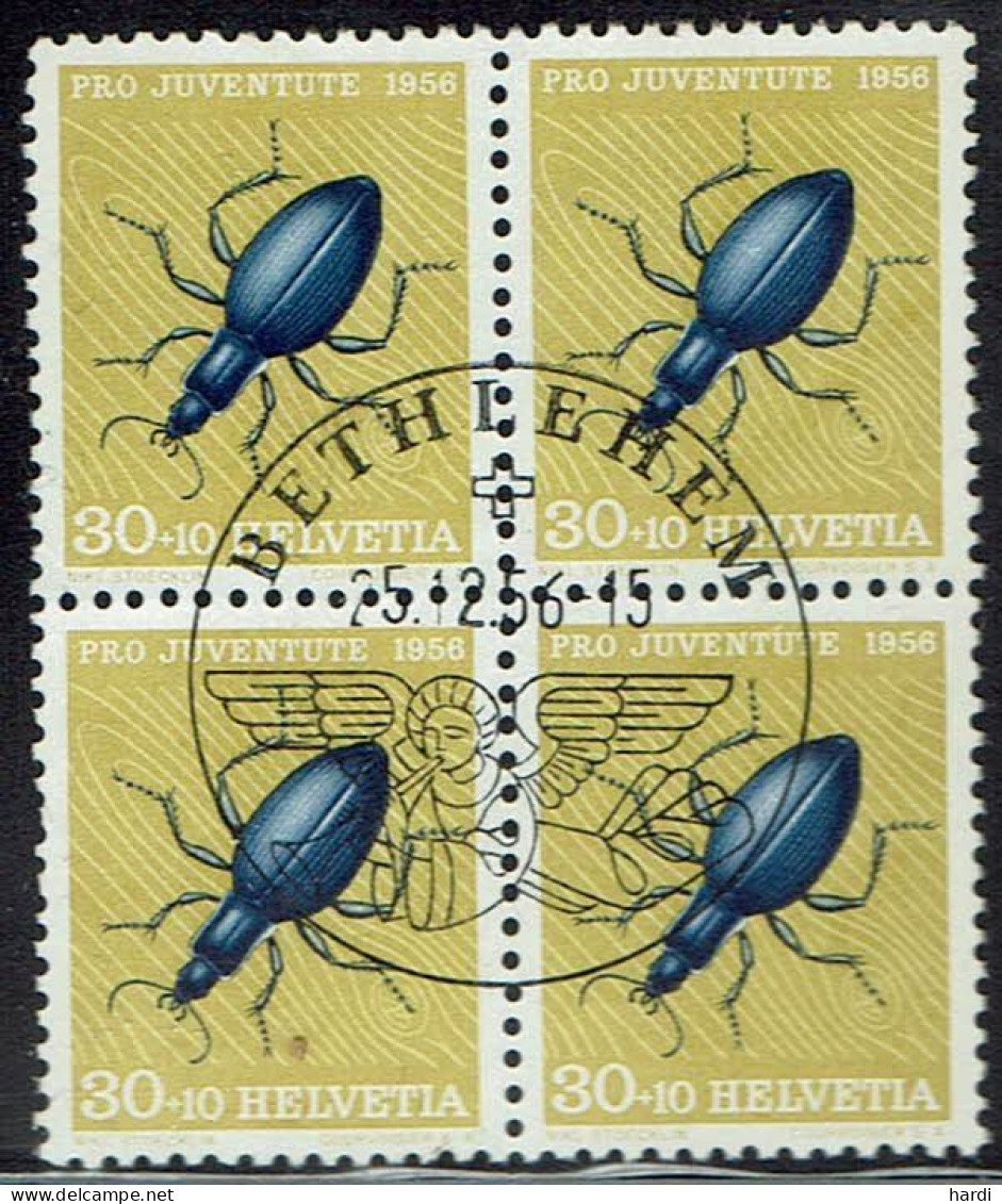 Schweiz 1956, MiNr.: 635, 4erBlock Mit FDC Gestempelt - Oblitérés