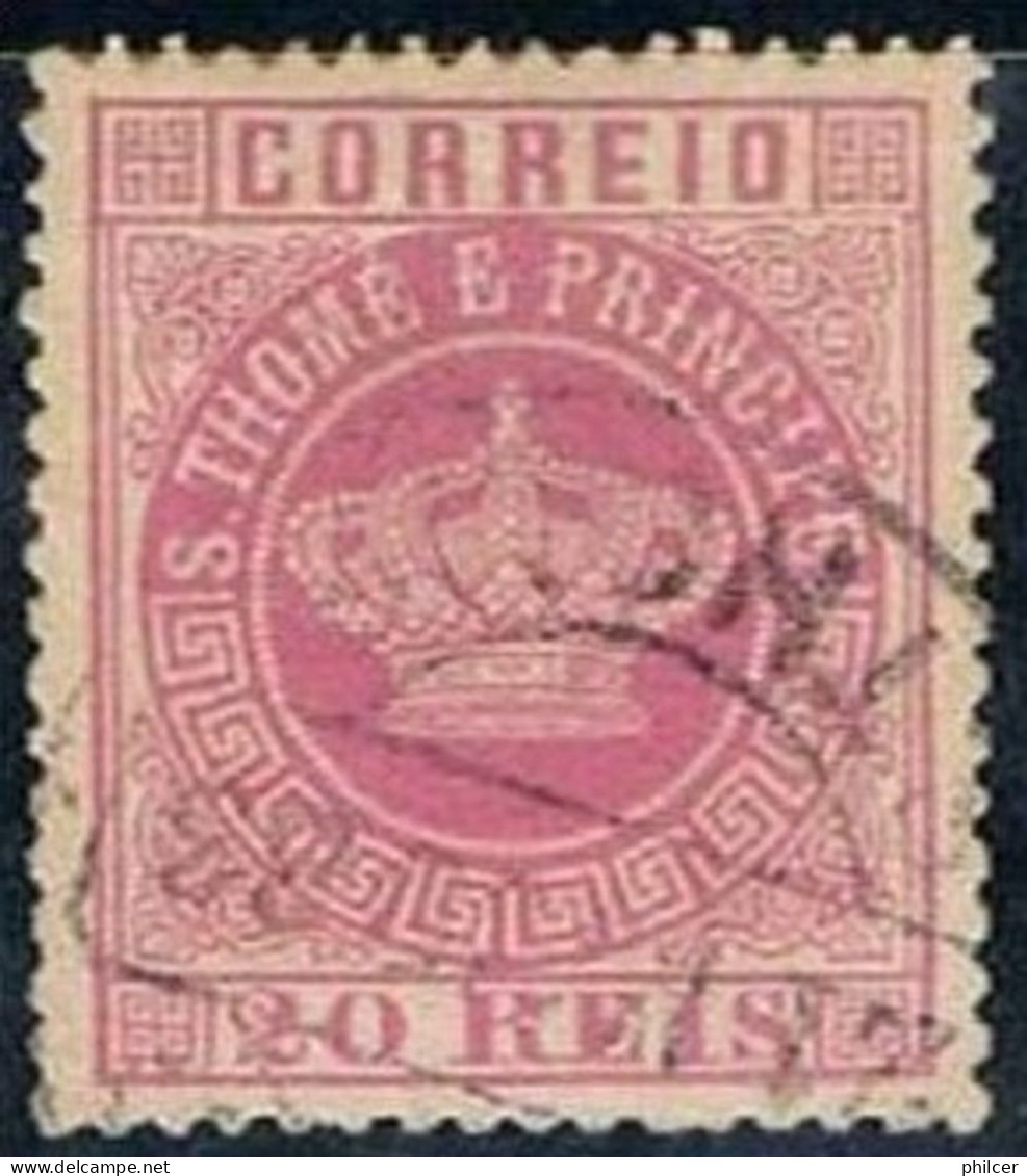 S. Tomé, 1885, # 11 Dent. 13 1/2, Reimpressão, Used - St. Thomas & Prince