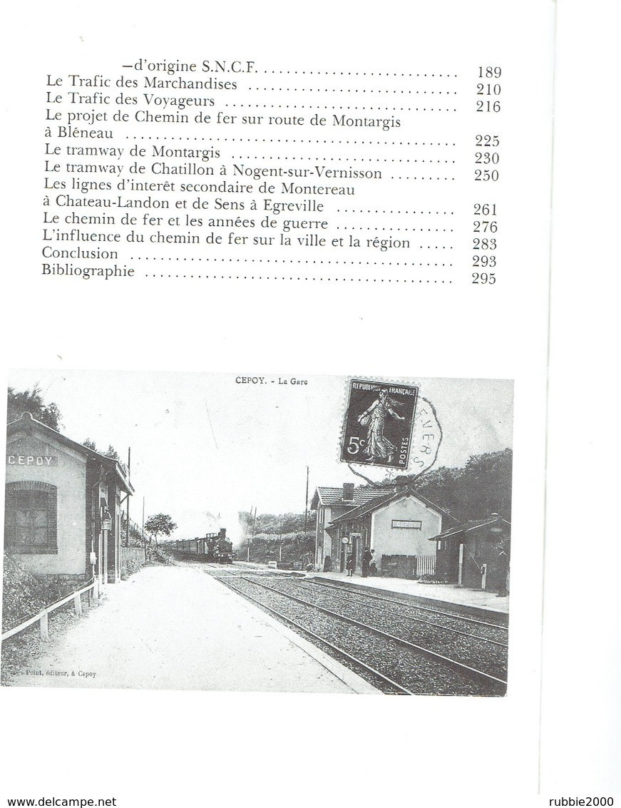 LE CHEMIN DE FER A MONTARGIS ET DANS LE GATINAIS DES ORIGINES A NOS JOURS 1989 JEAN CHAINTREAU TRAIN VAPEUR TRAMWAY - Railway & Tramway