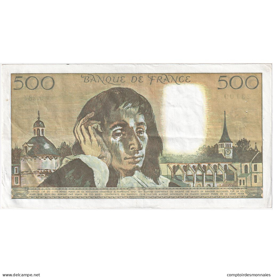 France, 500 Francs, Pascal, 1992, O.367, TTB+, Fayette:71.49, KM:156i - 500 F 1968-1993 ''Pascal''
