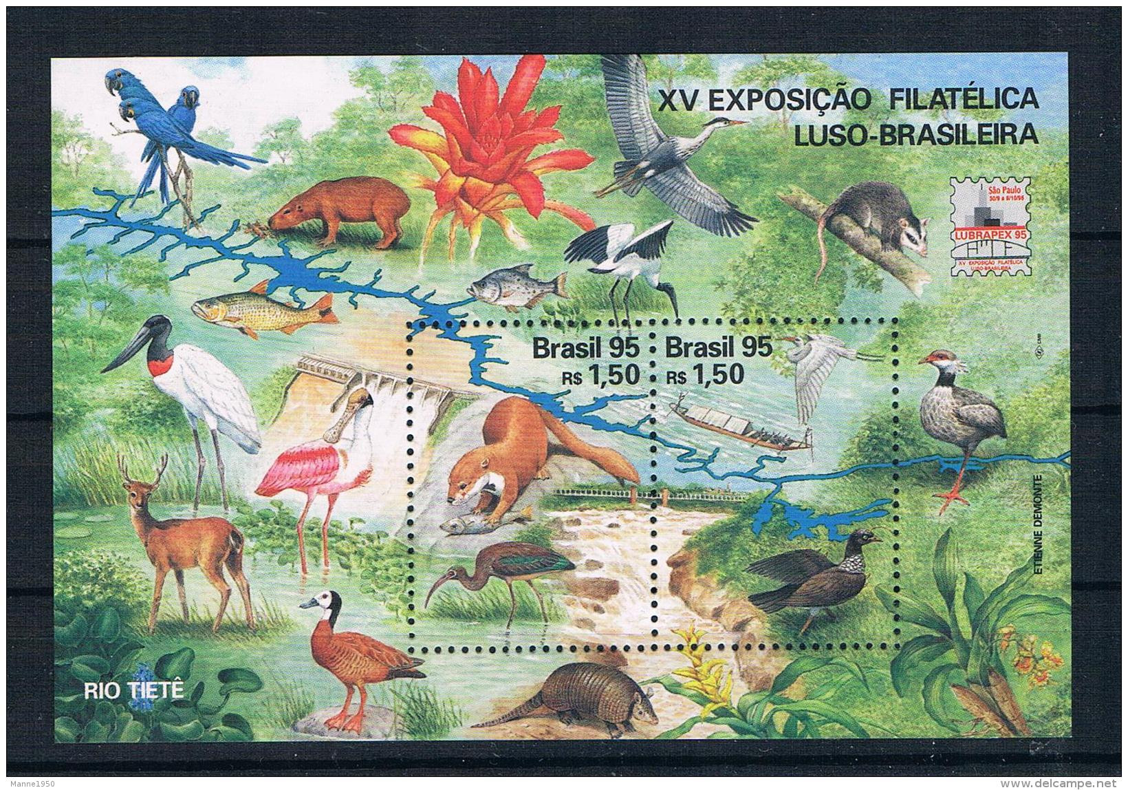 Brasilien 1995 Tiere Block 99 ** - Unused Stamps