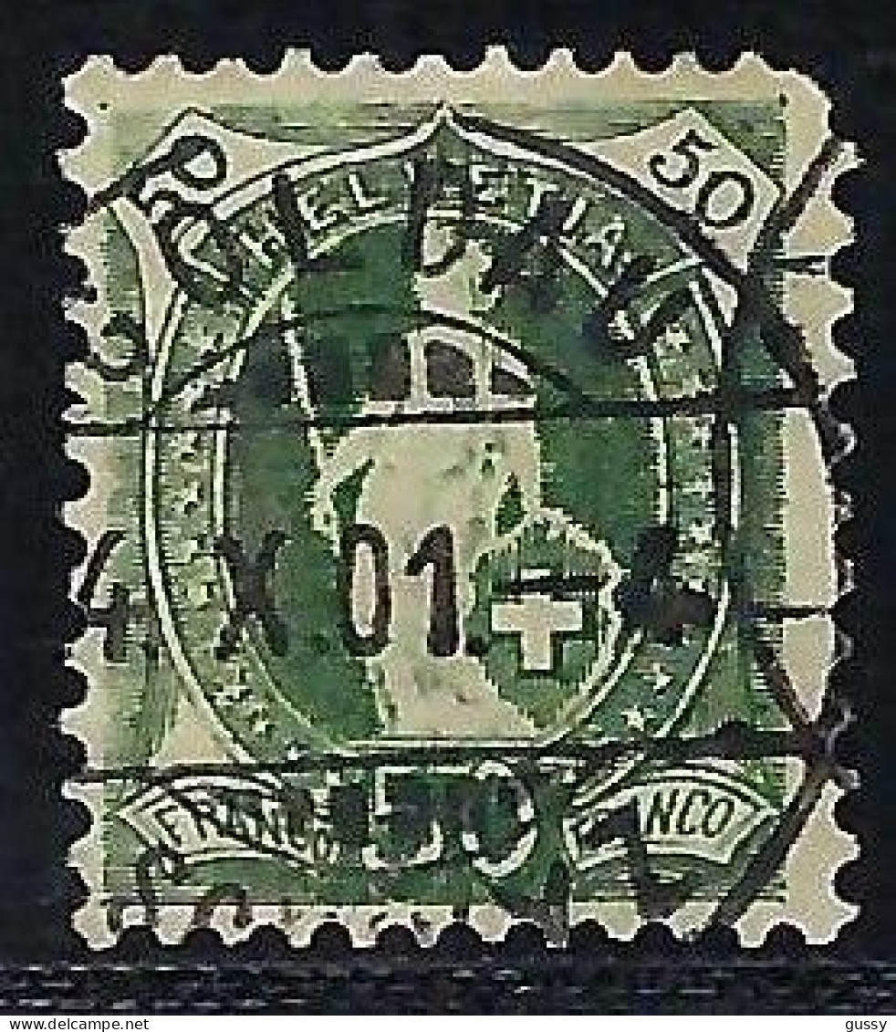 SUISSE 1899-1902: Le ZNr. 74D, B Obl. CAD "Goldau, SZ", Coin NE Touché - Gebraucht