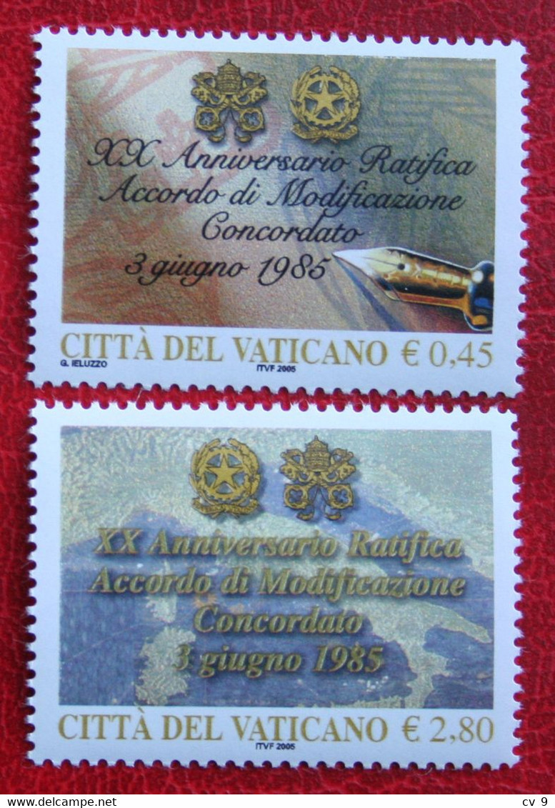 Convention Vatican - Italy 2005 Mi 1523-1524 Yv 1368-1369 POSTFRIS MNH ** VATICANO VATICAN VATICAAN - Ongebruikt