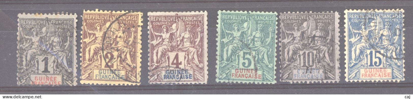 Guinée  :  Yv  1-6  (o) - Used Stamps