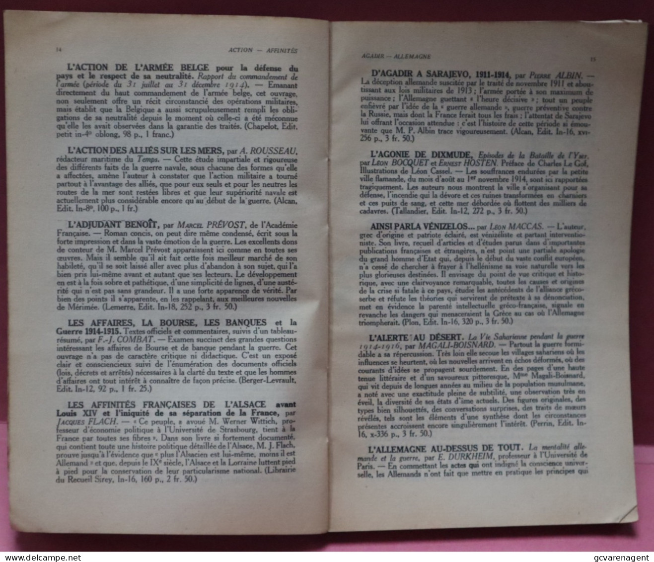 LES LIVRES DE LA GUERRE  AOUT 1914 , AOUT 1916 - VOIR DESCRIPTION ET IMAGES - Französisch