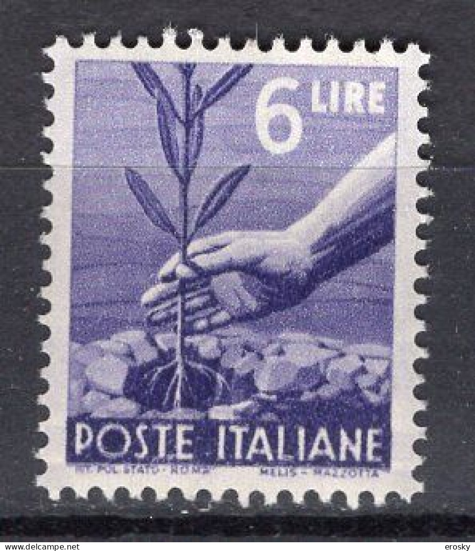 Y0014 - ITALIA Ss N°556 - ITALIE Yv N°494 ** DEMOCRATICA - 1946-60: Mint/hinged