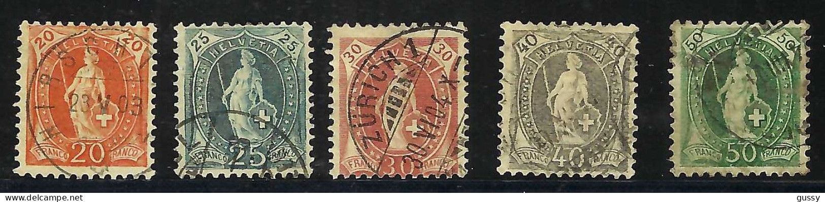 SUISSE 1900-03: Les ZNr. 66E-74E, Obl. CAD - Gebraucht